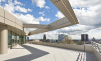 Balkonansicht des Bürokomplexes 'The Oval' in Düsseldorf, Thumbnail
